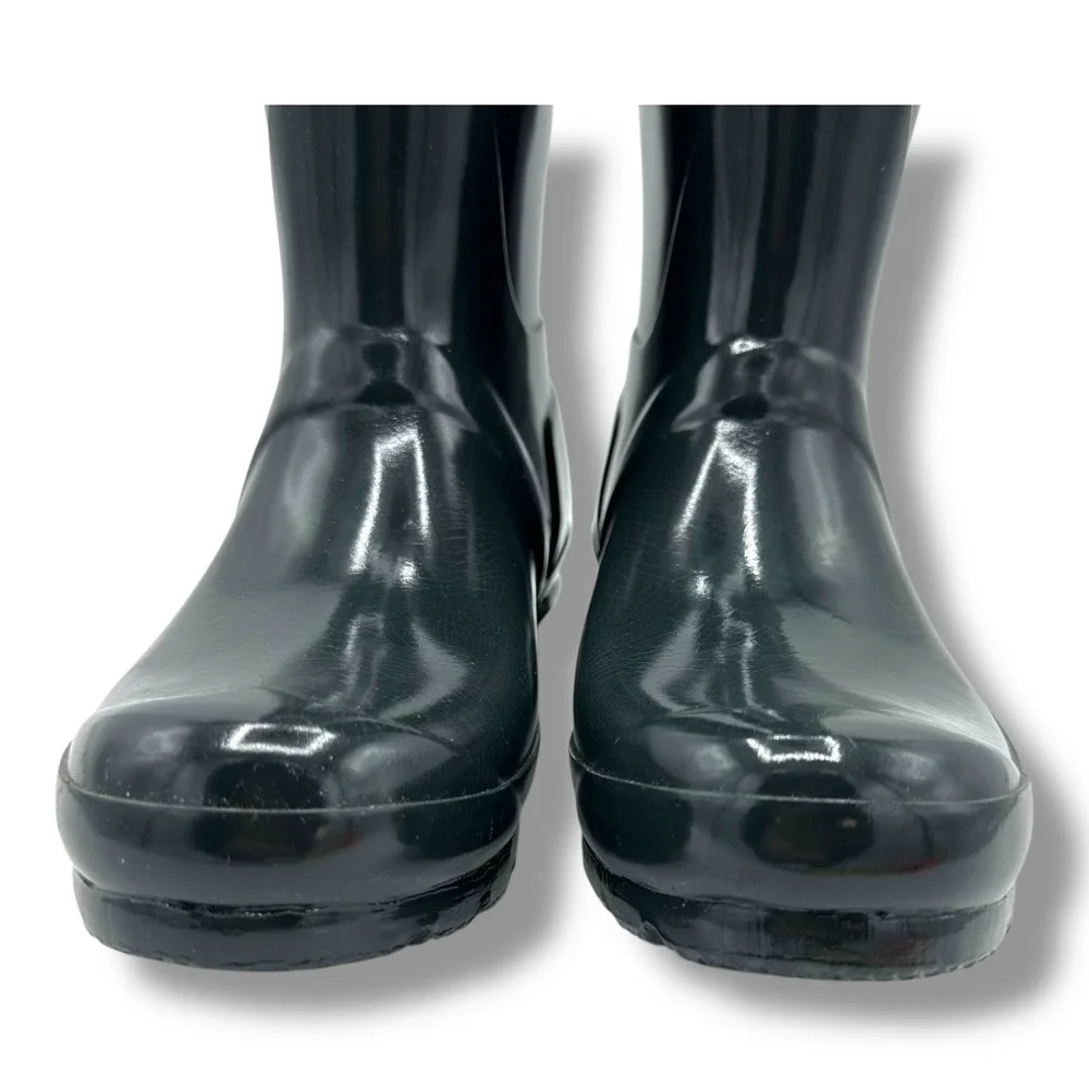 Hunter Kids Original Short Gloss‎ Rain Boots Black Size US 5 FS1000RGL